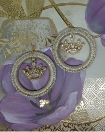 Háčkované  dizajnové náušnice "Šperk ako umenie"